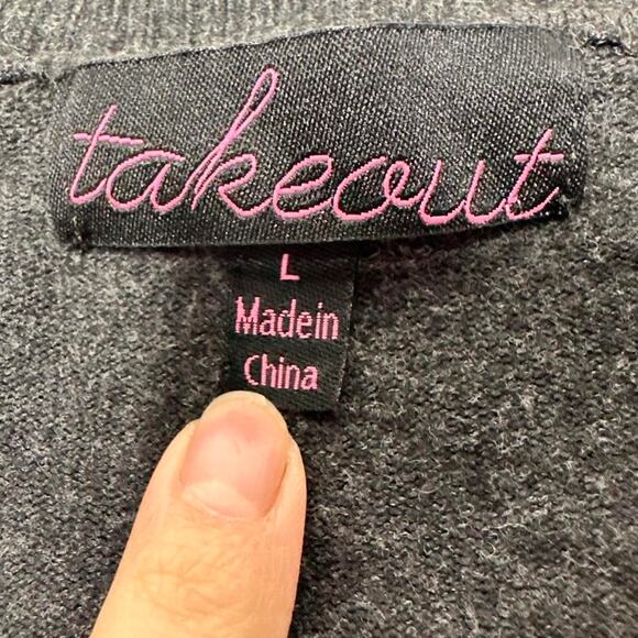 Perfect Fall Sweater Top With Button Detail Take Out Size Large - Picture 4 of 4